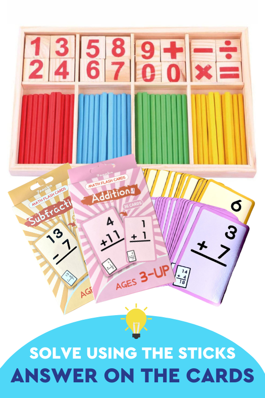 Math Wooden Counting Sticks