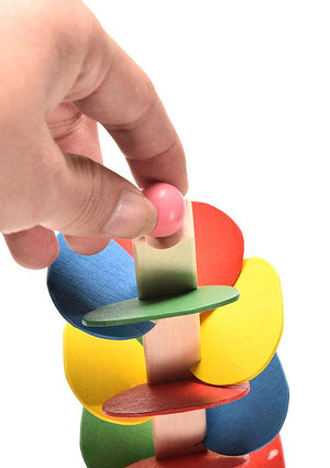 Wooden Tree Marble Ball Run Track
