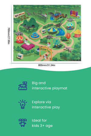 Educational Dinosaur Jungle World Toy Carpet Suitcase Set