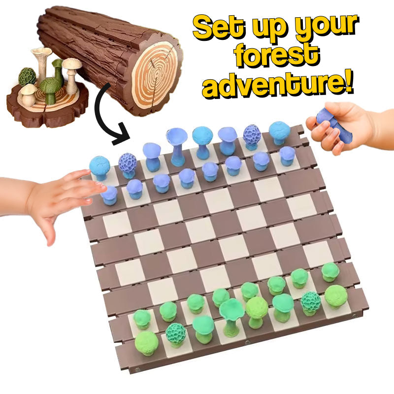 Magnetic Mushroom-Themed Chess Set
