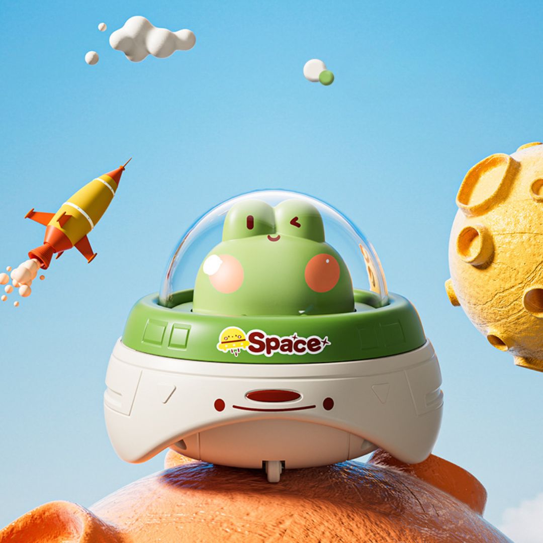 Inertia Flying Saucer Toy Car for Kids