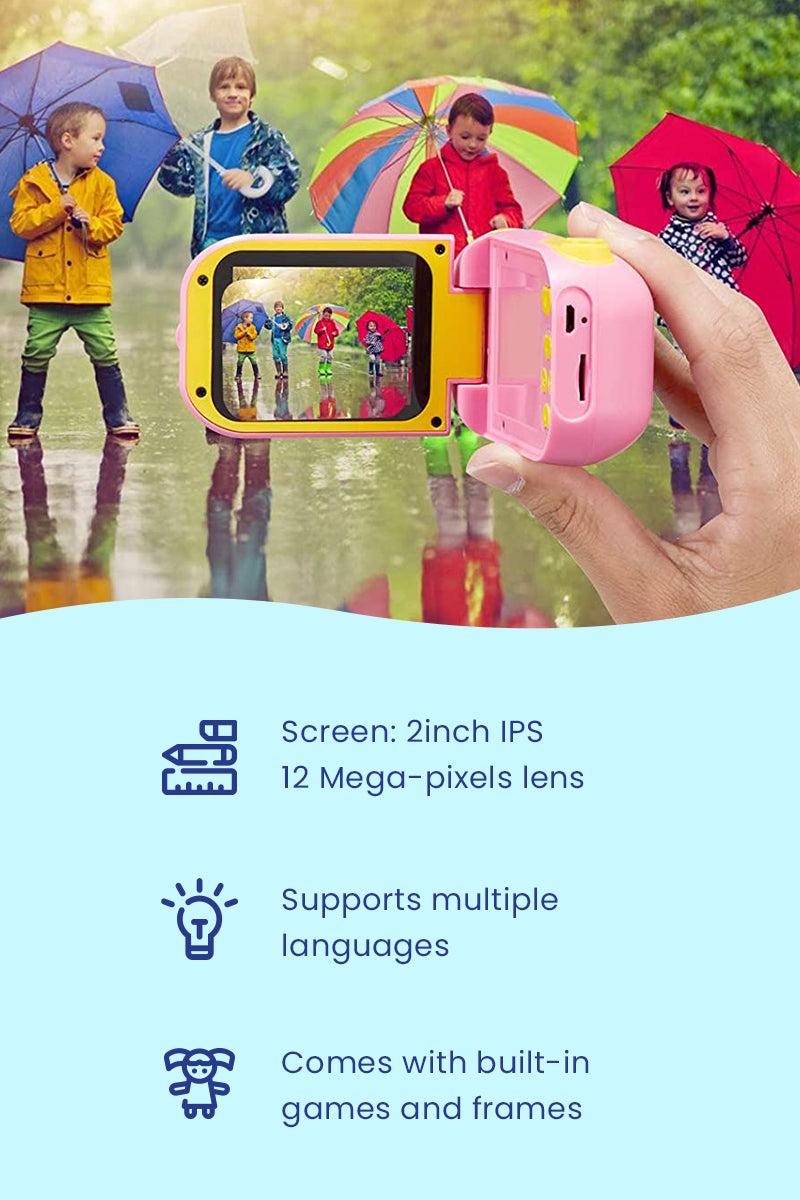 CÁMARA DIGITAL DE JUGUETE PARA NIÑOS Y GRABADORA DE VÍDEO